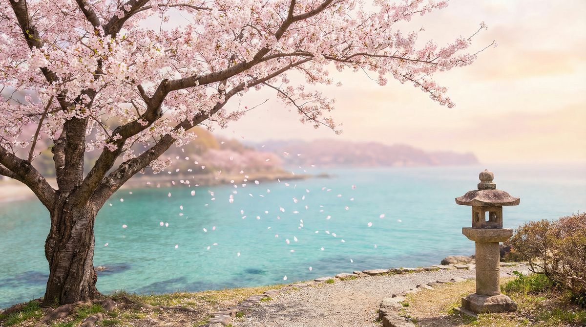 黄色仓库樱花树赏花视频